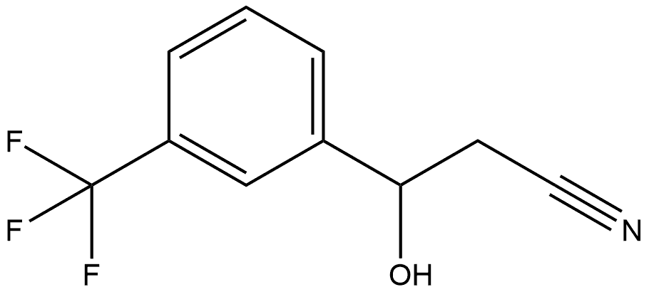 β-Hydroxy-3-(trifluoromethyl)benzenepropanenitrile Struktur