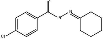 Benzoic acid, 4-chloro-, 2-cyclohexylidenehydrazide Struktur