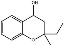 2H-1-Benzopyran-4-ol, 2-ethyl-3,4-dihydro-2-methyl- Struktur