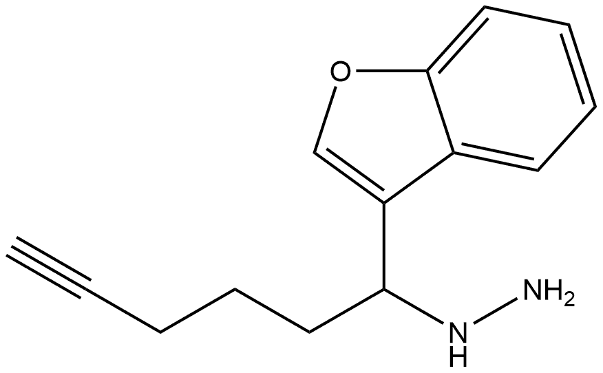 [1-(3-Benzofuranyl)-5-hexyn-1-yl]hydrazine Structure