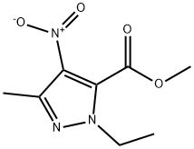 Methyl 1-ethyl-3-methyl-4-nitro-1H-pyrazole-5-carboxylate Struktur
