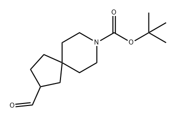8-Azaspiro[4.5]decane-8-carboxylic acid, 2-formyl-, 1,1-dimethylethyl ester Struktur