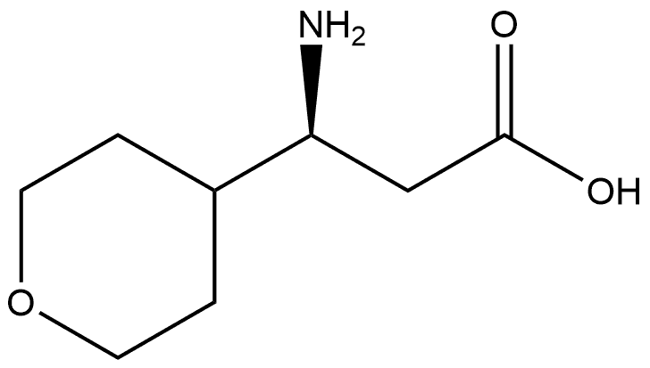 (S)-3-amino-3-(tetrahydro-2H-pyran-4-yl)propanoic acid Struktur