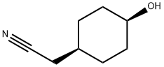 Cyclohexaneacetonitrile, 4-hydroxy-, cis- Struktur