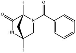 2,5-Diazabicyclo[2.2.1]heptan-3-one, 5-benzoyl-, (1R,4R)- Struktur