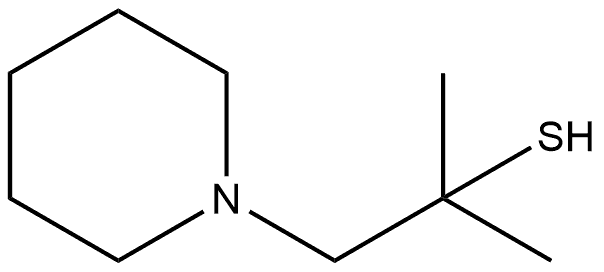 1-Piperidineethanethiol, α,α-dimethyl- Struktur