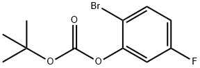 Carbonic acid, 2-bromo-5-fluorophenyl 1,1-dimethylethyl ester Struktur