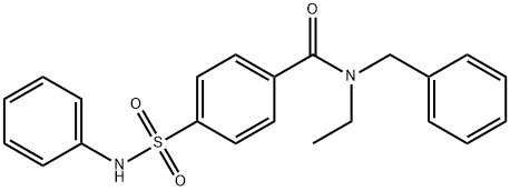Benzamide, N-ethyl-4-[(phenylamino)sulfonyl]-N-(phenylmethyl)- Struktur
