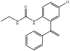 N-[4-Chloro-2-(1-phenylethenyl)phenyl]-N'-ethylurea Struktur