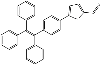 5-(4-(1,2,2-Triphenylvinyl)phenyl)thiophene-2-carbaldehyde Structure