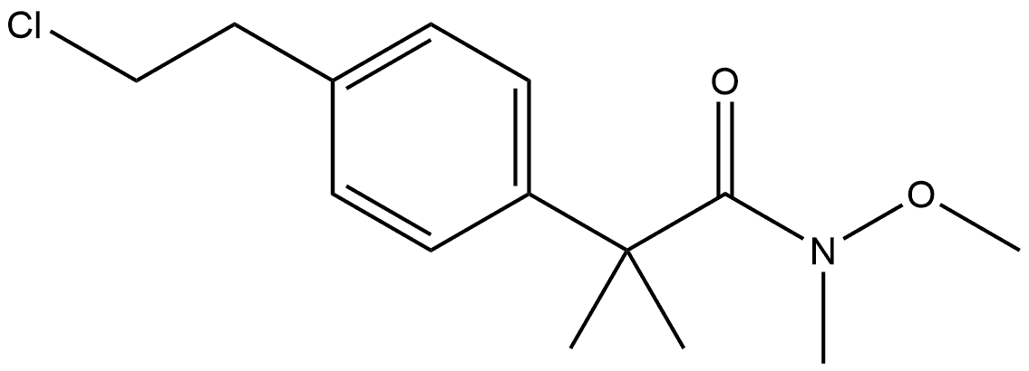 4-(2-Chloroethyl)-N-methoxy-N,α,α-trimethyl-benzeneacetamide Struktur