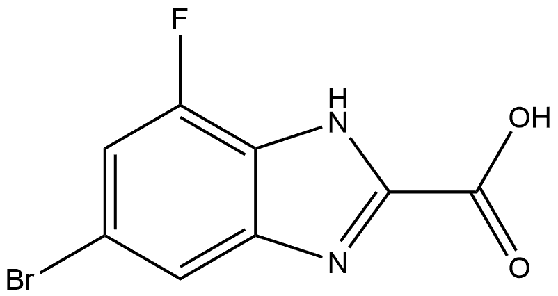 6-Bromo-4-fluorobenzimidazole-2-carboxylic Acid Struktur