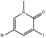 2(1H)-Pyridinone, 5-bromo-3-iodo-1-methyl- Struktur