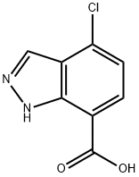 1H-Indazole-7-carboxylic acid, 4-chloro- Struktur
