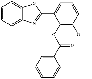 Phenol, 2-(2-benzothiazolyl)-6-methoxy-, 1-benzoate Struktur
