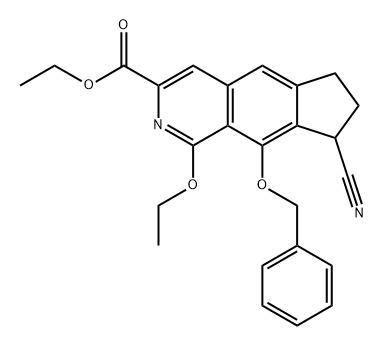 6H-Cyclopent[g]isoquinoline-3-carboxylic acid, 8-cyano-1-ethoxy-7,8-dihydro-9-(phenylmethoxy)-, ethyl ester