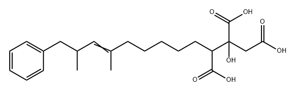 9-Dodecene-1,2,3-tricarboxylic acid, 2-hydroxy-9,11-dimethyl-12-phenyl- (9CI) Struktur