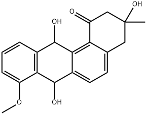 Benz[a]anthracen-1(2H)-one, 3,4,7,12-tetrahydro-3,7,12-trihydroxy-8-methoxy-3-methyl- (9CI) Struktur