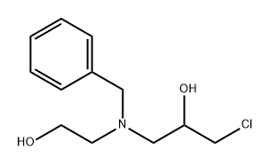 2-Propanol, 1-chloro-3-[(2-hydroxyethyl)(phenylmethyl)amino]- Struktur