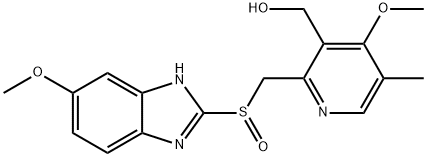 3-Pyridinemethanol, 4-methoxy-2-[[(6-methoxy-1H-benzimidazol-2-yl)sulfinyl]methyl]-5-methyl- Struktur