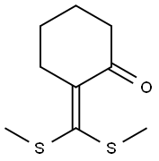 Cyclohexanone, 2-[bis(methylthio)methylene]- Struktur