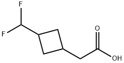 Cyclobutaneacetic acid, 3-(difluoromethyl)- Struktur