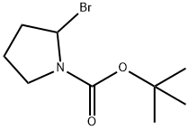 1-Pyrrolidinecarboxylic acid, 2-bromo-, 1,1-dimethylethyl ester Struktur