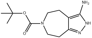 Pyrazolo[3,4-d]azepine-6(2H)-carboxylic acid, 3-amino-4,5,7,8-tetrahydro-, 1,1-dimethylethyl ester Struktur