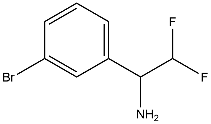 1-(3-bromophenyl)-2,2-difluoroethanamine Structure