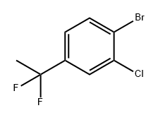 Benzene, 1-bromo-2-chloro-4-(1,1-difluoroethyl)- Struktur