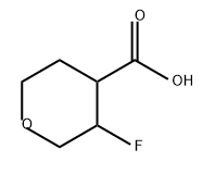 2H-Pyran-4-carboxylic acid, 3-fluorotetrahydro- Struktur
