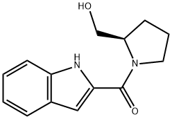 Methanone, [(2R)-2-(hydroxymethyl)-1-pyrrolidinyl]-1H-indol-2-yl- Struktur
