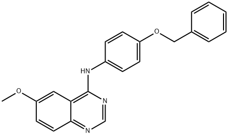 4-Quinazolinamine, 6-methoxy-N-[4-(phenylmethoxy)phenyl]- Structure