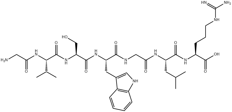 L-Arginine, glycyl-L-valyl-L-seryl-L-tryptophylglycyl-L-leucyl- Struktur