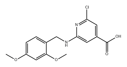 4-Pyridinecarboxylic acid, 2-chloro-6-[[(2,4-dimethoxyphenyl)methyl]amino]- Struktur