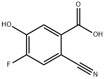 2-Cyano-4-fluoro-5-hydroxybenzoic acid Struktur