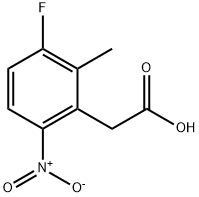 2-(3-fluoro-2-methyl-6-nitrophenyl)acetic acid Struktur