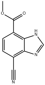 1H-Benzimidazole-7-carboxylic acid, 4-cyano-, methyl ester Struktur