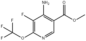 Methyl 4-amino-3-fluoro-2-(trifluoromethoxy)pyridine-5-carboxylate Struktur