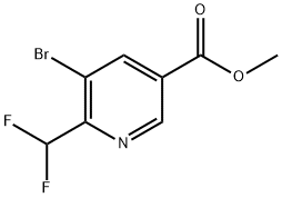 Methyl 3-bromo-2-(difluoromethyl)pyridine-5-carboxylate Struktur