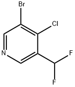 Pyridine, 3-bromo-4-chloro-5-(difluoromethyl)- Structure