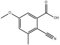 2-Cyano-5-methoxy-3-methylbenzoic acid Structure