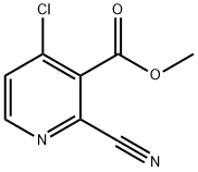 3-Pyridinecarboxylic acid, 4-chloro-2-cyano-, methyl ester Struktur