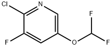 2-Chloro-5-difluoromethoxy-3-fluoropyridine Struktur