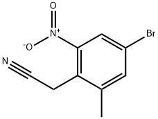 2-(4-bromo-2-methyl-6-nitrophenyl)acetonitrile Struktur
