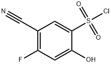 5-Cyano-4-fluoro-2-hydroxybenzenesulfonyl chloride Struktur