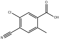 Benzoic acid, 5-chloro-4-cyano-2-methyl- Struktur