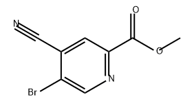 2-Pyridinecarboxylic acid, 5-bromo-4-cyano-, methyl ester Struktur
