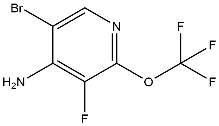5-Bromo-3-fluoro-2-(trifluoromethoxy)-4-pyridinamine Struktur
