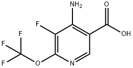 4-Amino-3-fluoro-2-(trifluoromethoxy)pyridine-5-carboxylic acid Struktur